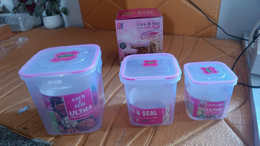 Kitchen Storage Container Set Of 3 Pcs (1500, 1000, 500 ML)