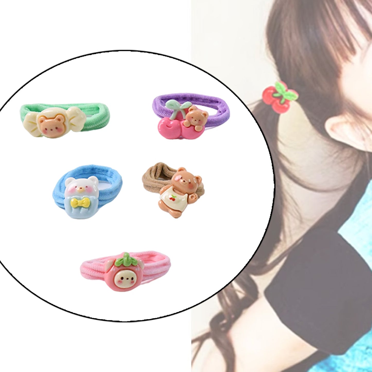 Toddler Hair Ties Baby Hair Tie (5 pcs Set), Hair accessories