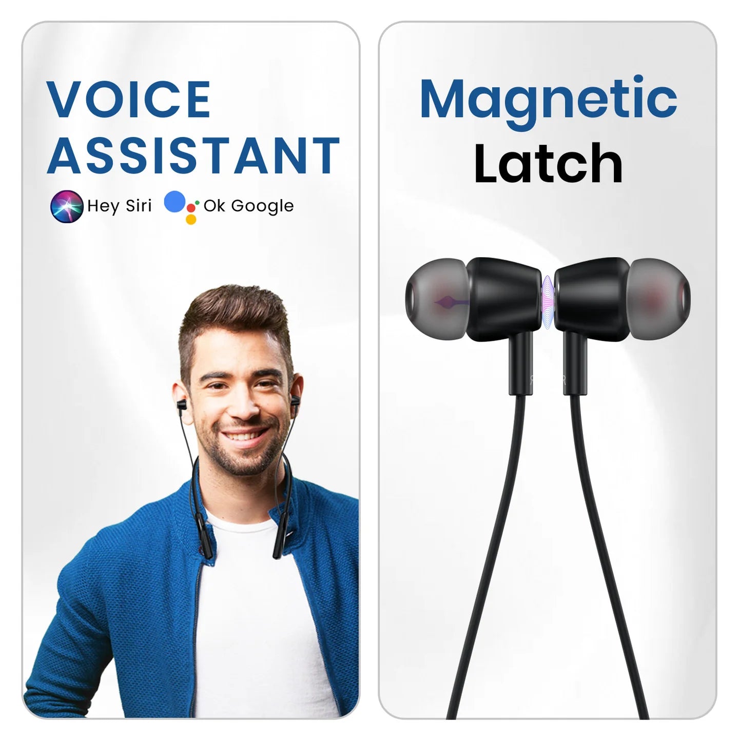 Harmonics Z10 Neckband 35 Hour Playtime | Inline Control | Water Resistant | Magnetic Latch (2404)