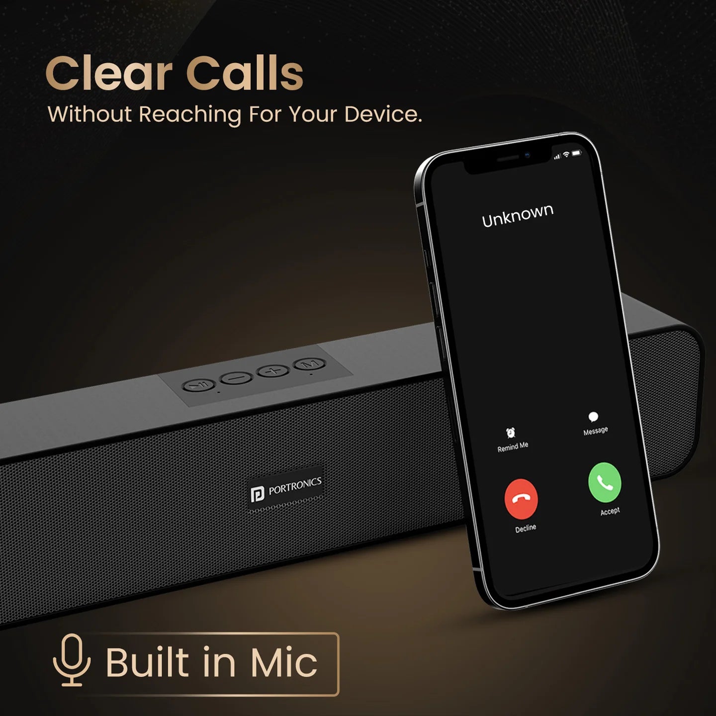 DECIBEL 24 Bluetooth 5.3 | wireless 10W HD soundbar | TWS Surround Sound | Type-C charging port