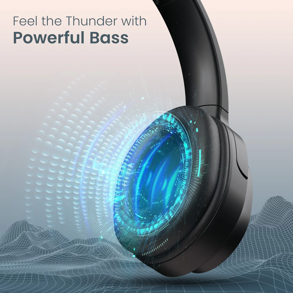 Muffs M4  | 40mm Dynamic Driver | Powerful Bass |In Built Mic | Type C Fast Charging
