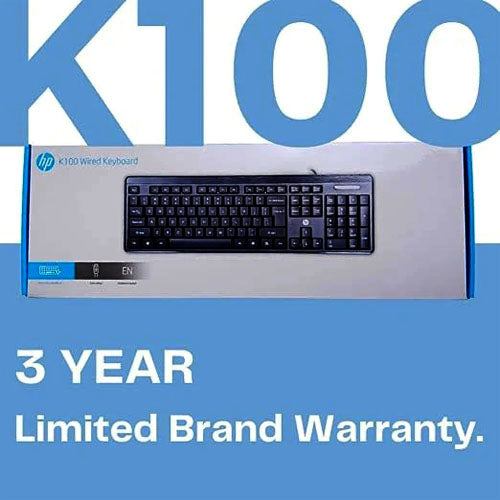 HP K100 Wired Keyboard USB Plug & Play Setup, LED Indicators