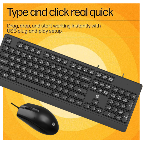 HP KM180 Wired Keyboard and Mouse Combo