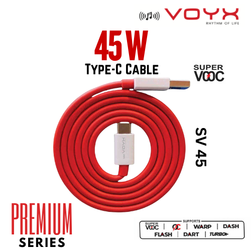 Voyx 45 Watt Type C Cable