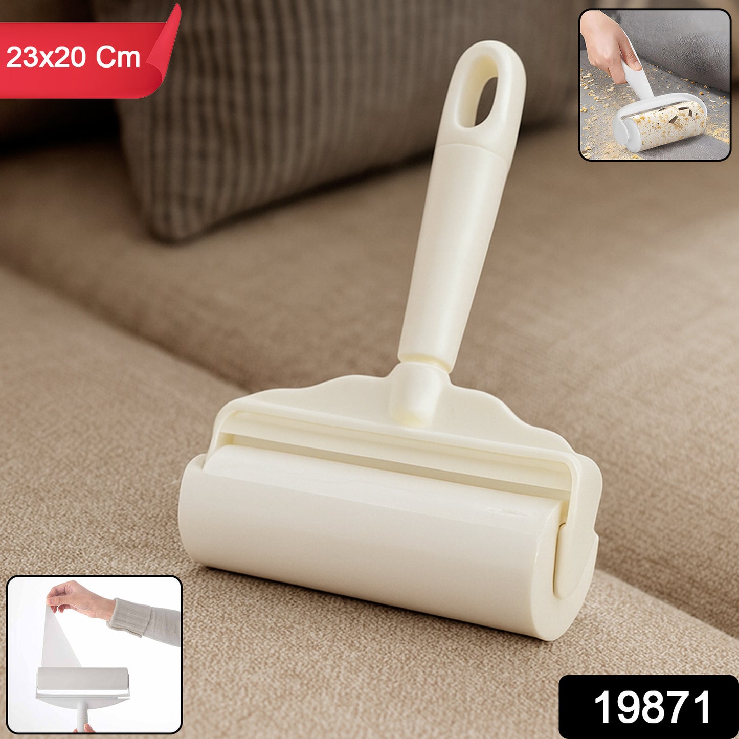 Extra-wide Lint Roller 23  20 Cm Handle  Barrel  - (1 Pc)