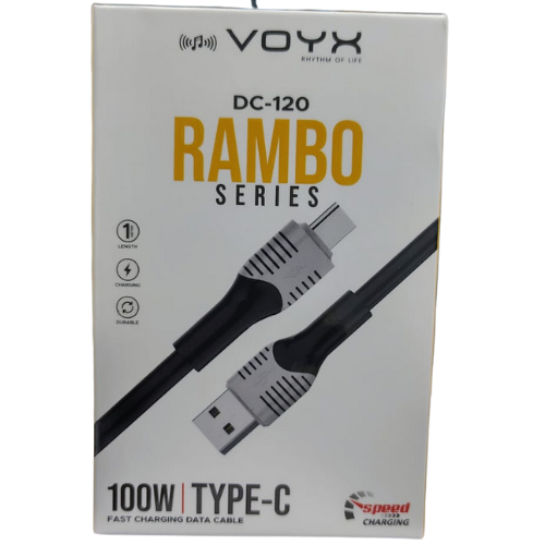 Voyx 100 W Type C Fast Charging Cable
