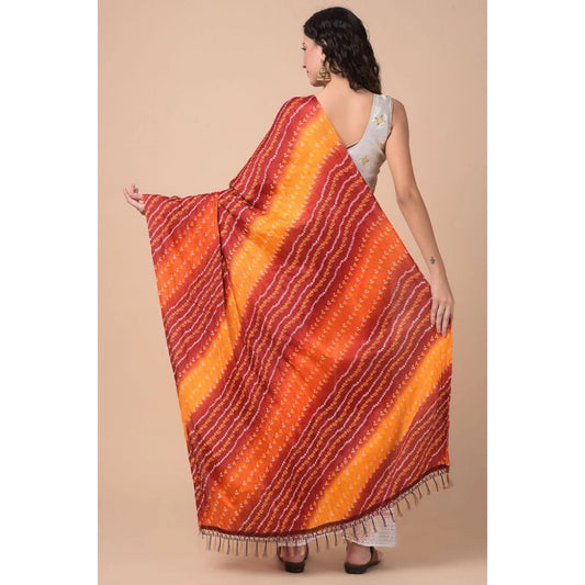 Generic Women's Chanderi Printed Dupatta (Multicolor, Length: 2.25 to 2.50 Mtr)
