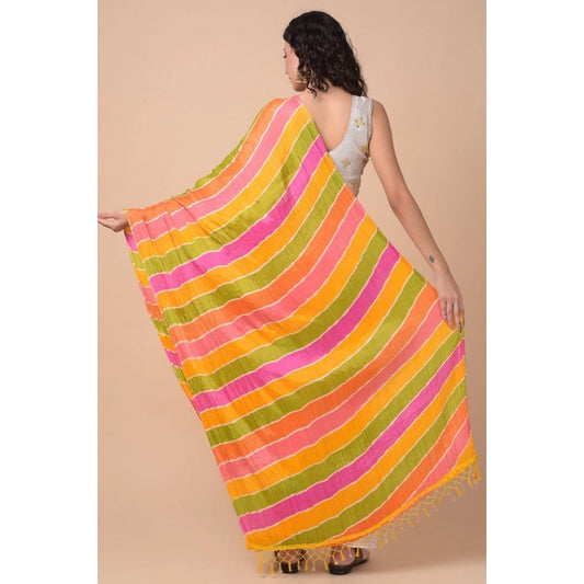 Generic Women's Chanderi Printed Dupatta (Multicolor, Length: 2.25 to 2.50 Mtr)