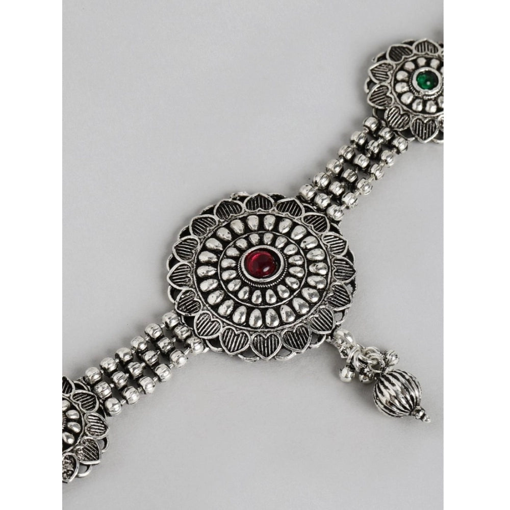 Generic Women's Rose Gold Plated Alloy Necklace & Earings Set (Silver)