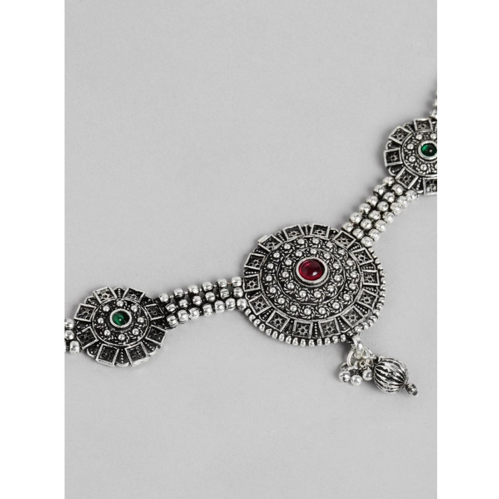 Generic Women's Rose Gold Plated Alloy Necklace & Earings Set (Silver)