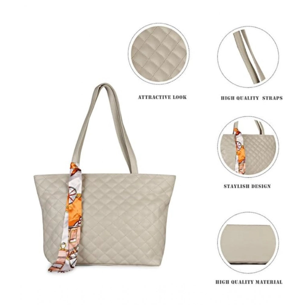 Generic Women's Polyurethane Textured Shoulder Bag (Grey)