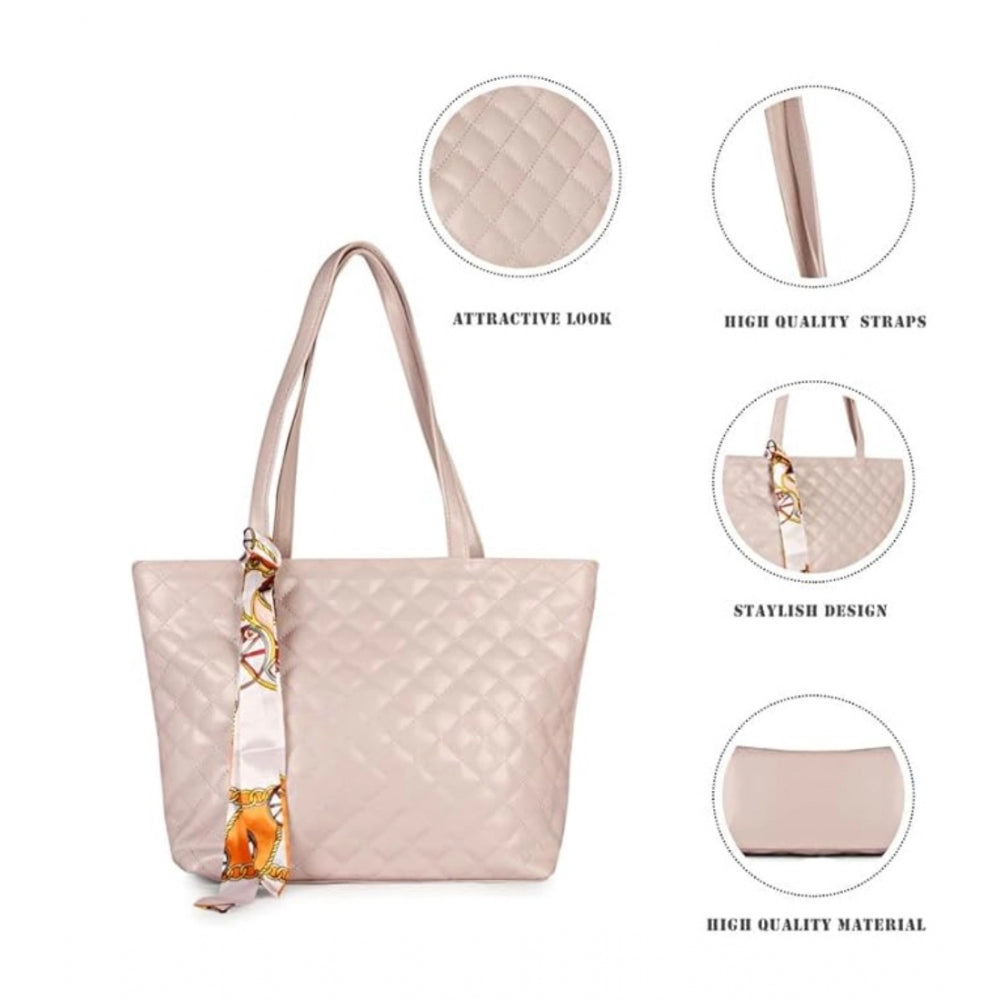 Generic Women's Polyurethane Textured Shoulder Bag (lavender)