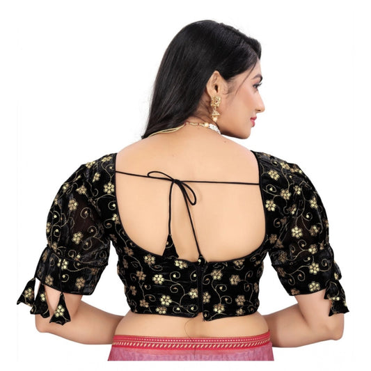 Generic Women's Jimmy Choo Embroidery Readymade Blouse (Black, Size: Free Size)