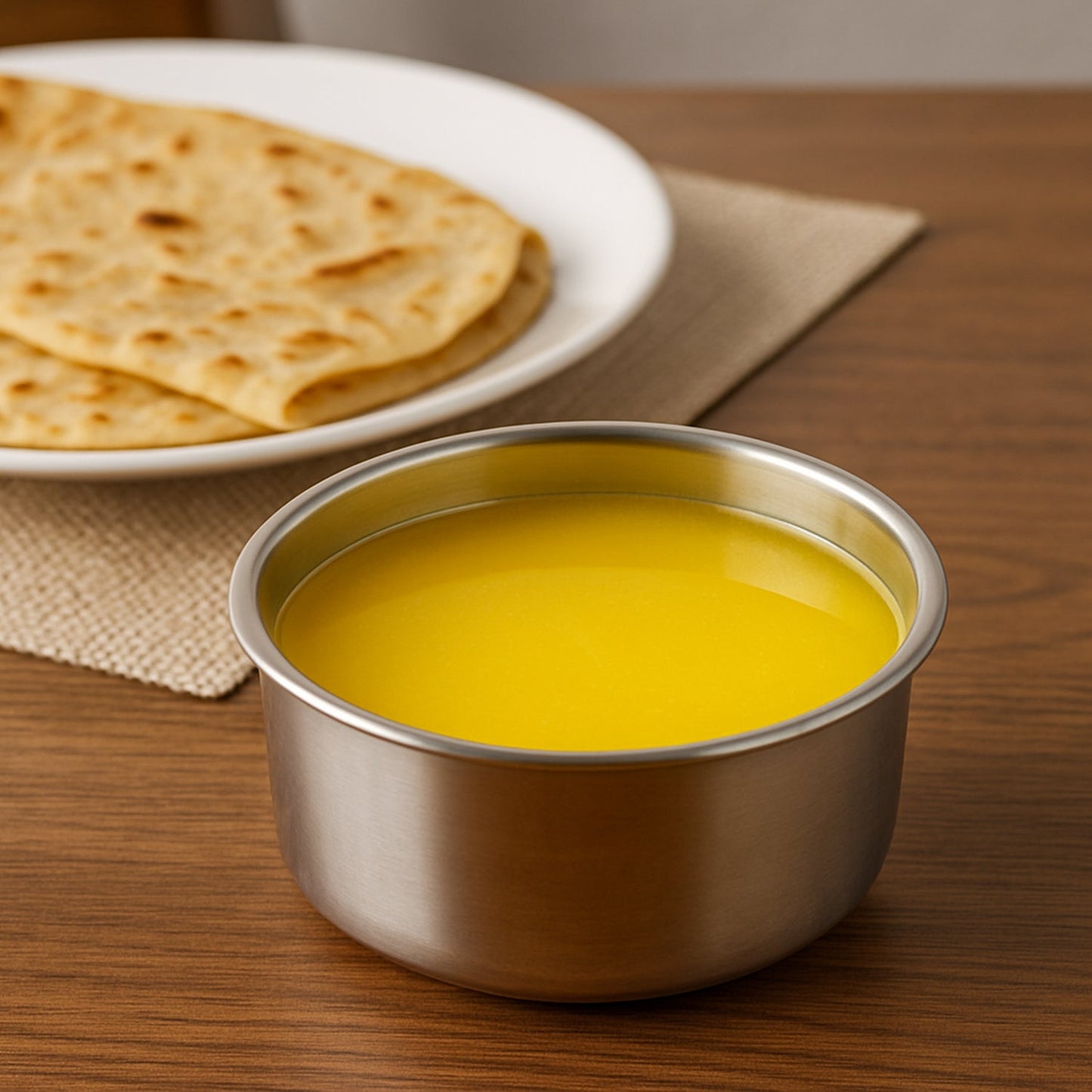 Stainless Steel Table Small Dish Bowl Plate Set for Side Dish, Sauce (1 Pc)