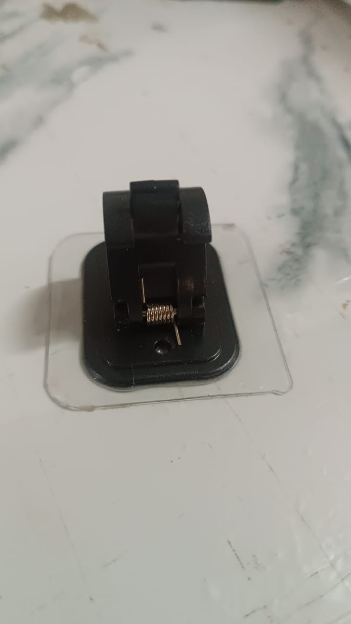 Heavy-Duty Wall-Mount Clip with Transparent Adhesive Base (2 Pc)