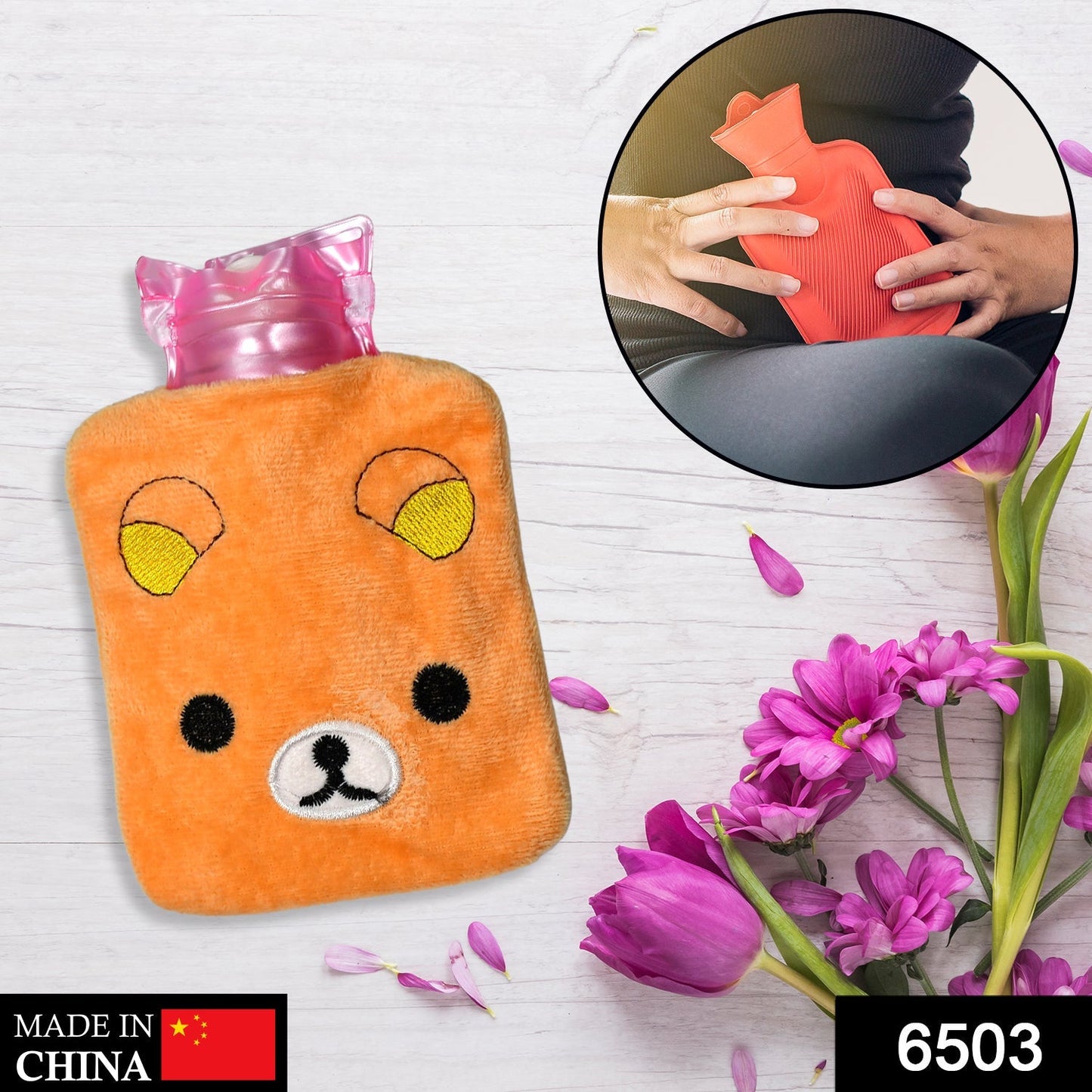 Warm Hug from a Panda: Orange Panda Hot Water Bag for Pain Relief