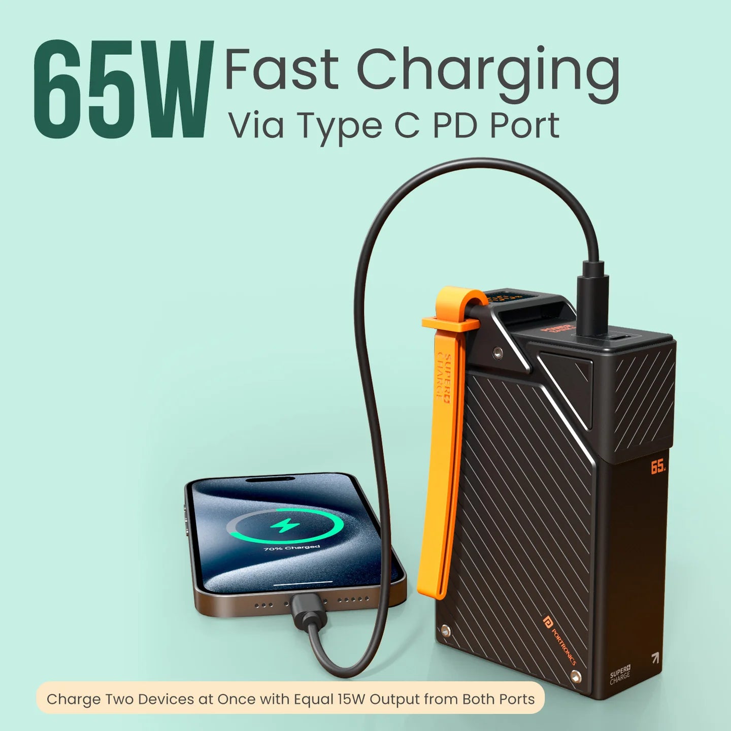 Halley 20K Portronics 65 W Fast Charging Power Bank