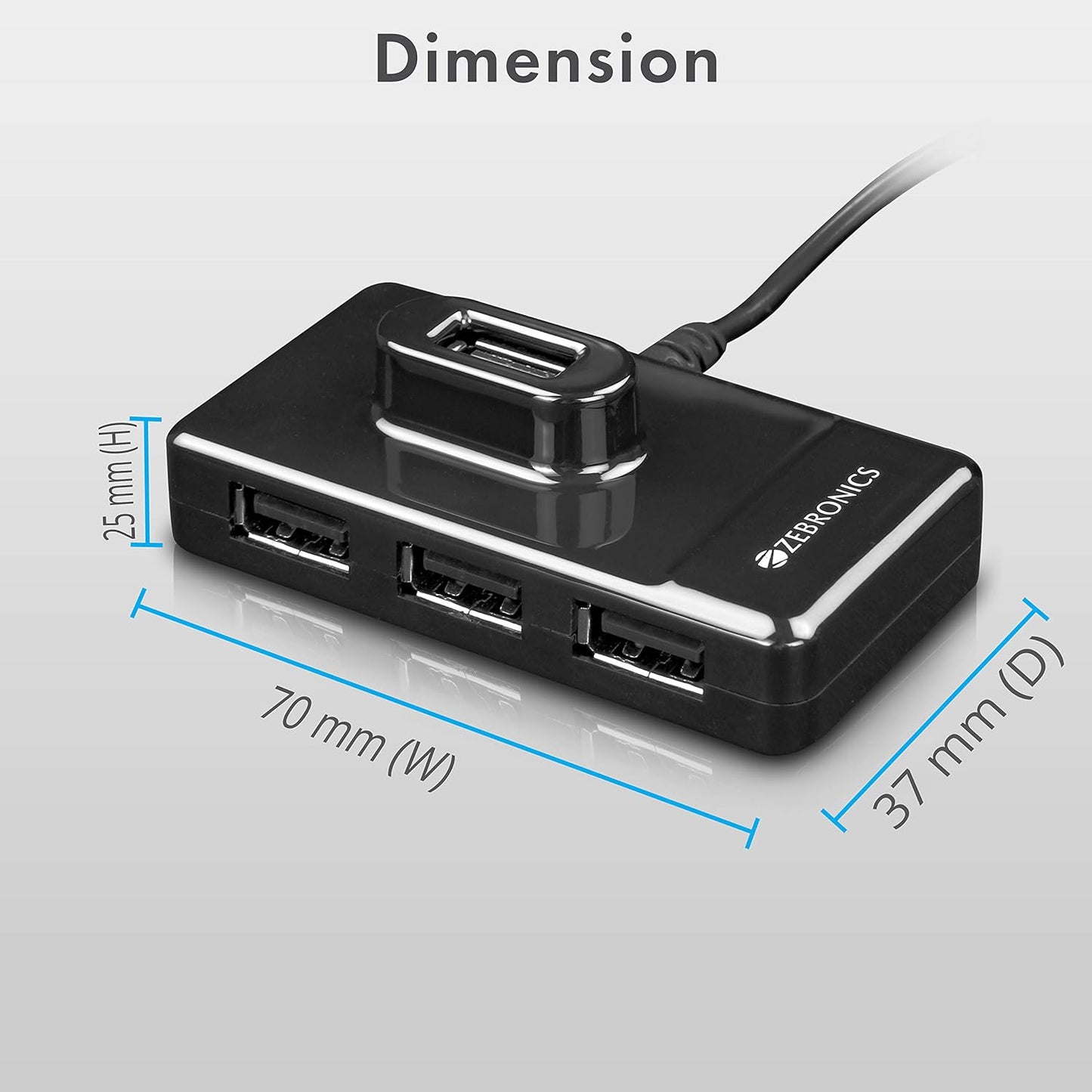 ZEBRONICS Zeb-100HB 4 Ports USB Hub
