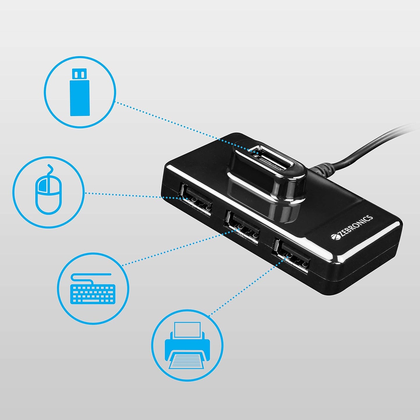 ZEBRONICS Zeb-100HB 4 Ports USB Hub