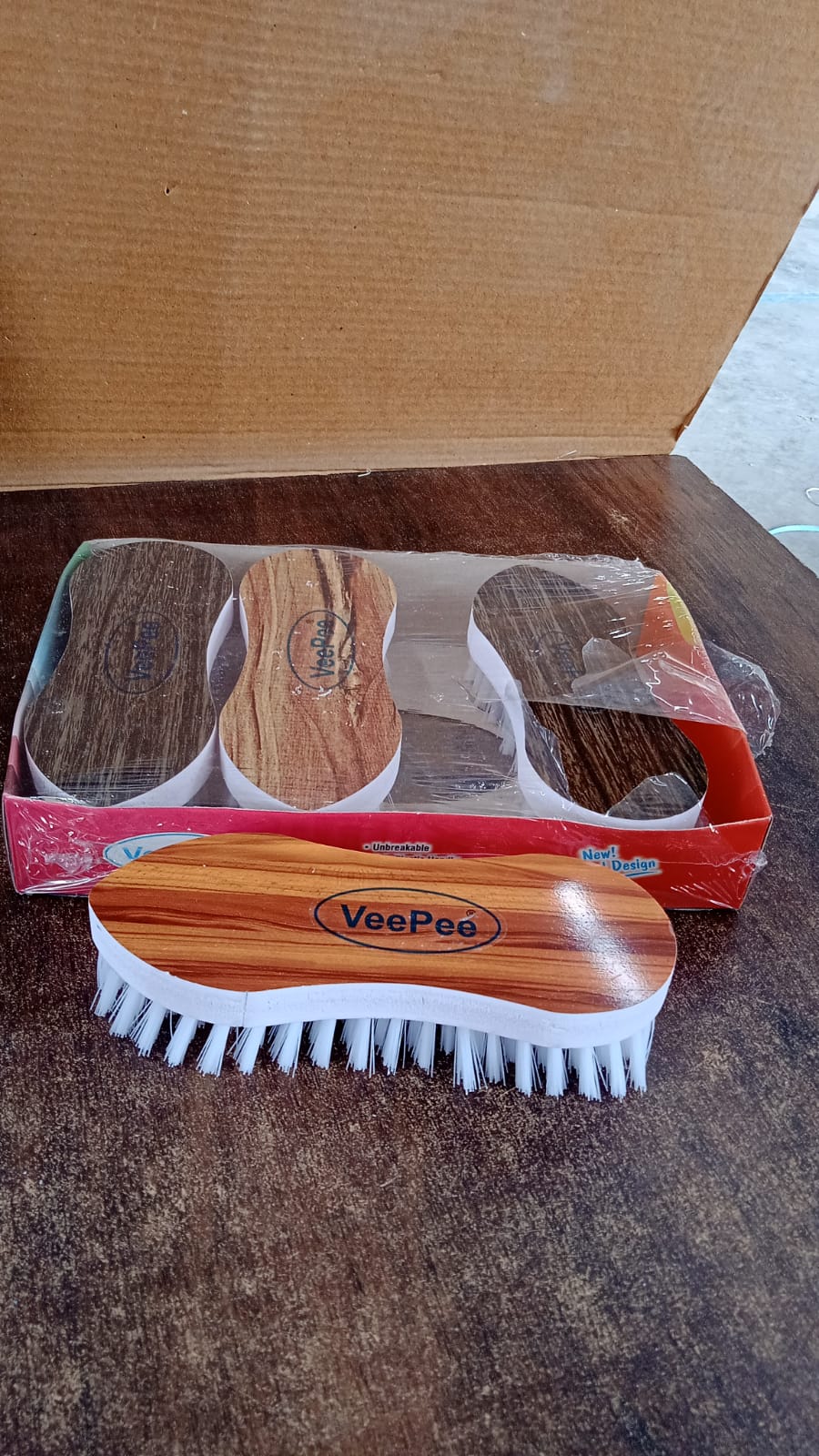 VeePee Ergonomic Curved Laundry Brush Set (4 Pc)