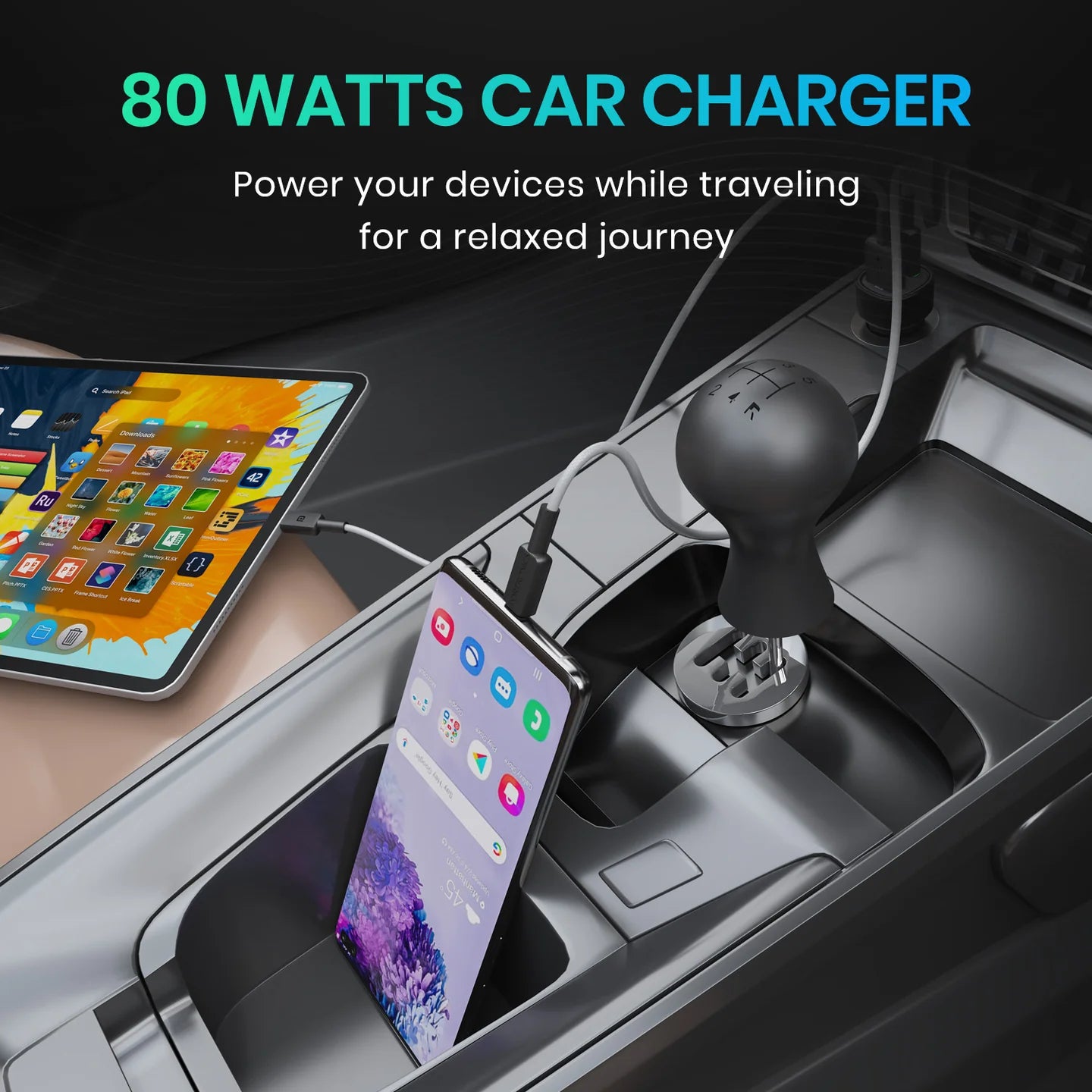 Car Power 80 | 45W Type-C PD | 35W USB | LED Indicator | 80W Max Output