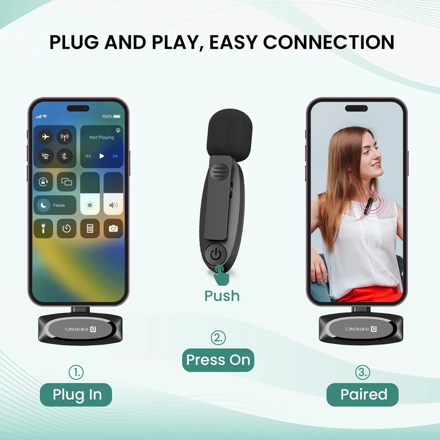 Dash 7 Type C Lapel Wireless Mic