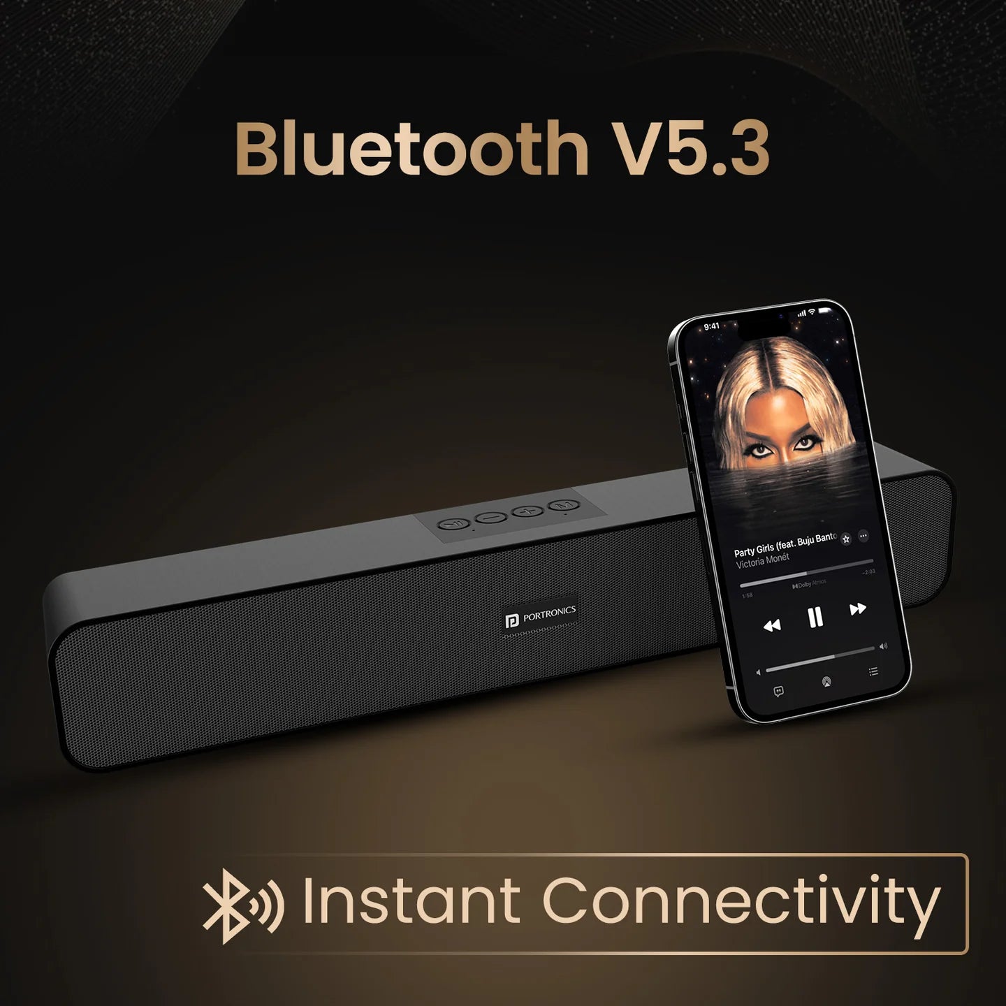 DECIBEL 24 Bluetooth 5.3 | wireless 10W HD soundbar | TWS Surround Sound | Type-C charging port