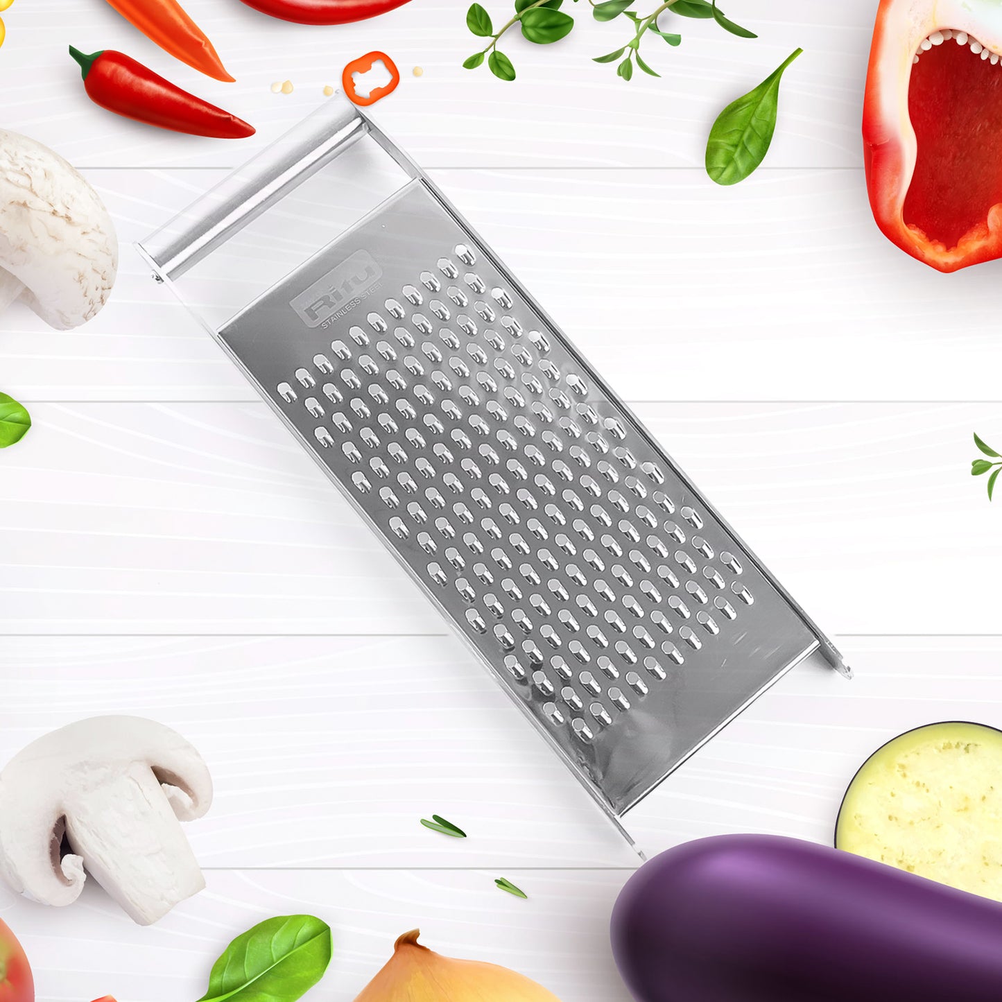 Ritu Premium Stainless Steel Handheld Grater Slicer (1 Pc)