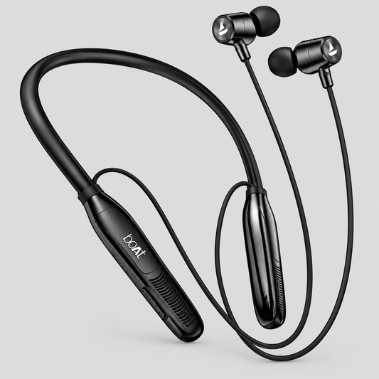 boAt Neckband | Rockerz kreta |Upto 480 hours playback | Magnetic on-off | Glossy Finish | 4 mic with ENC calling
