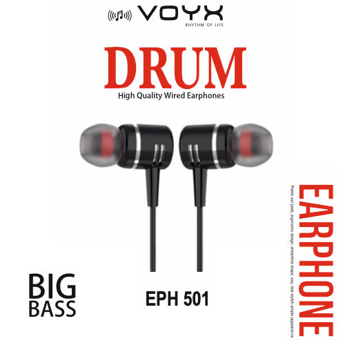 Voyx DRUM  High Quality Earphone with 3mm Audio Jack