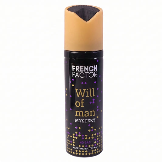 French Factor Will Of Man Mystery Perfume Body Spray (120 Ml)
