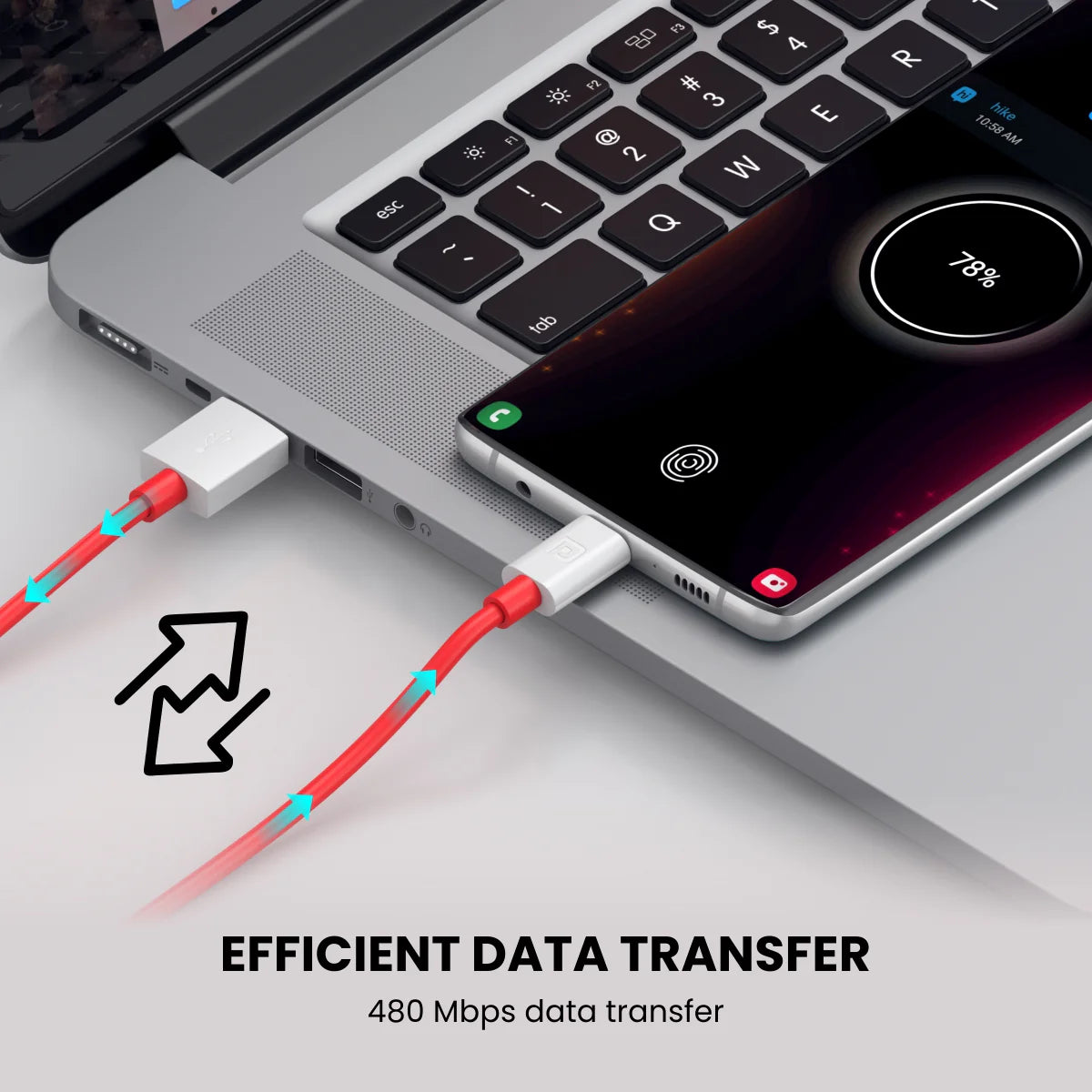 Konnect Dash Pro Type A to Type C | Top Notch Qualiity | Efficient data Transfer | 1 Meter (POR 1821)