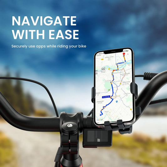 Mobike 4 | One-Press Lock | 360° Rotation | Bike Phone Holder | Handlebar Mount | Portronics