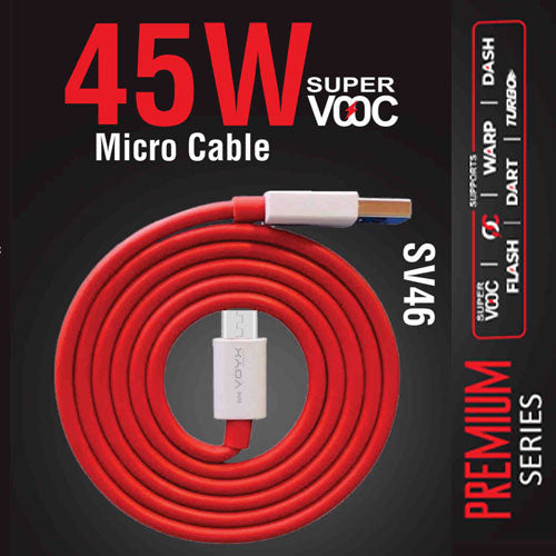Voyx SV46 45 Watt, Universal USB MICRO CABLE for All Your Devices