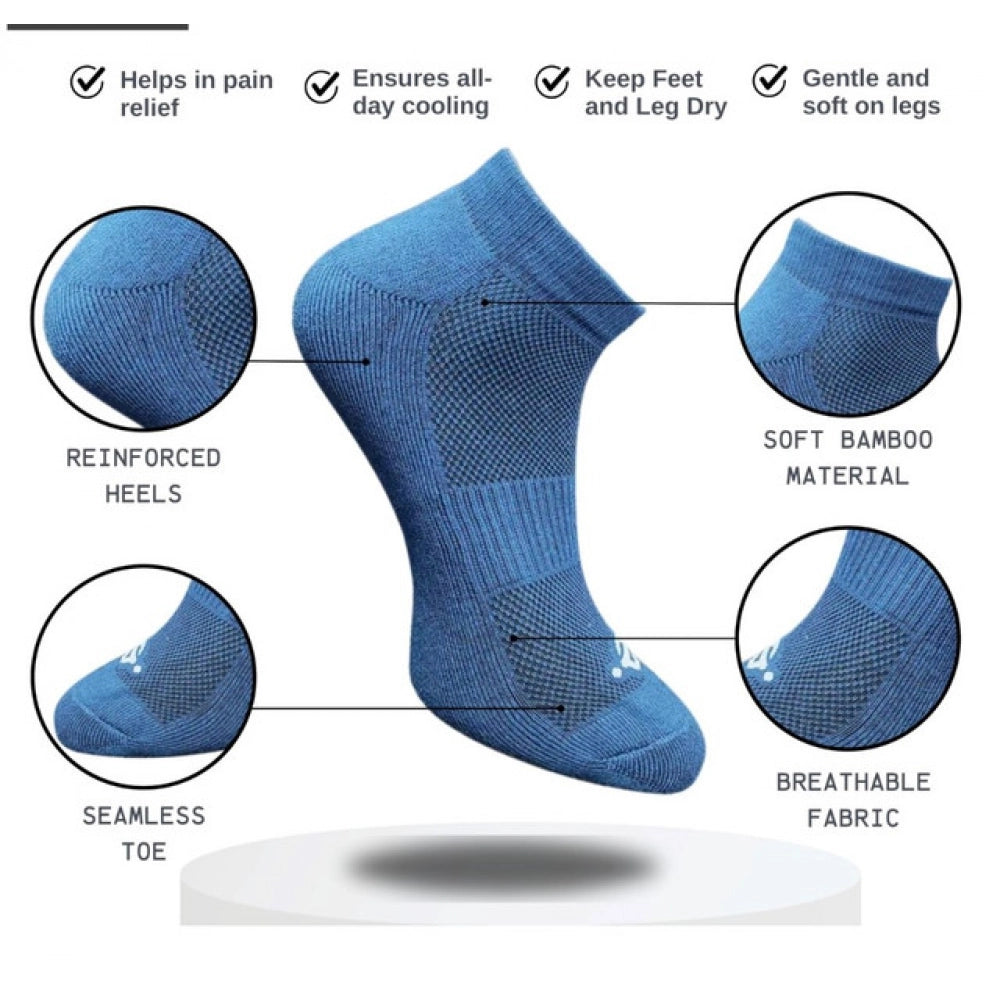 Generic 3_Pair Set Unisex Casual Cotton Printed Low Cut Socks (Multicolor)