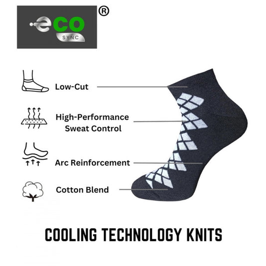 Generic 3_Pair Set Unisex Casual Cotton Printed Low Cut Socks (Multicolor)