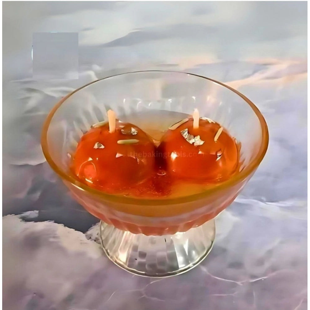 Generic Soya Wax, Glass Gulab Jamun Candle Cup