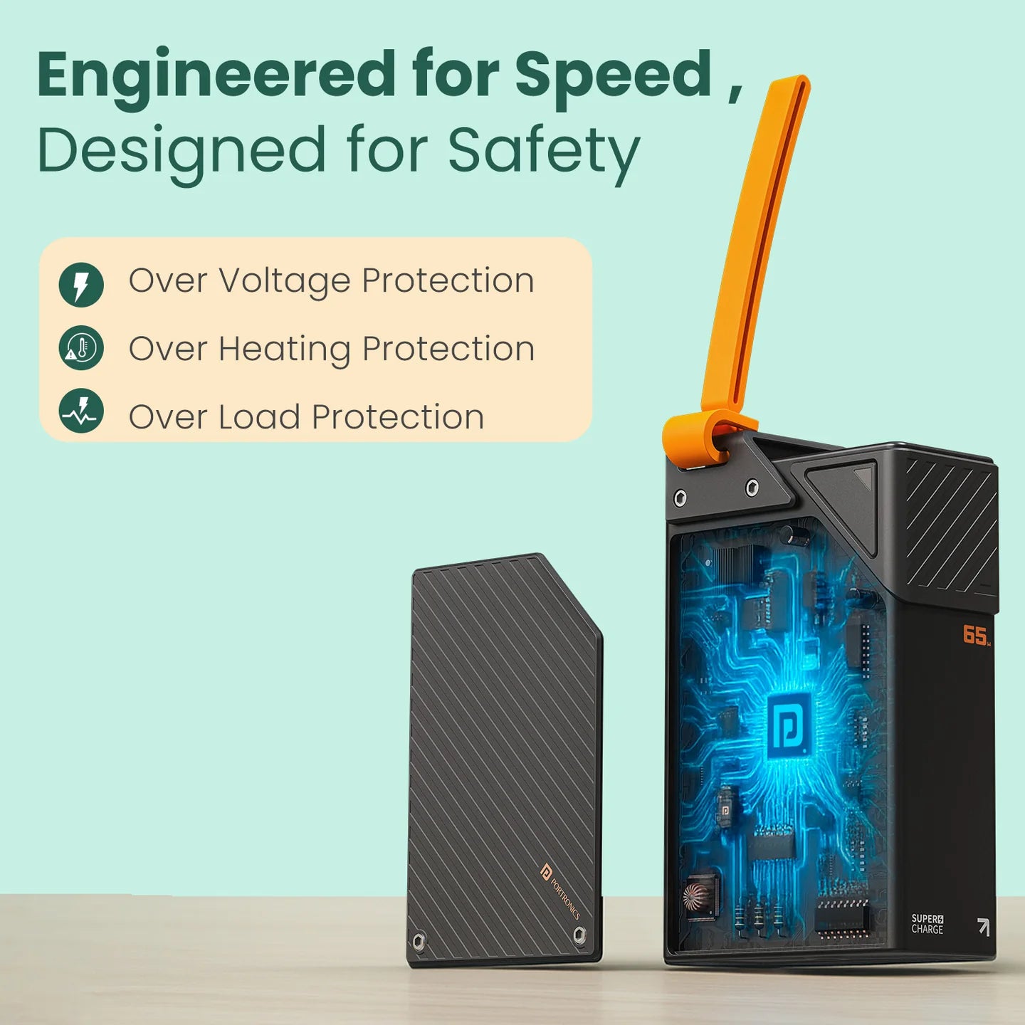 Halley 20K Portronics 65 W Fast Charging Power Bank