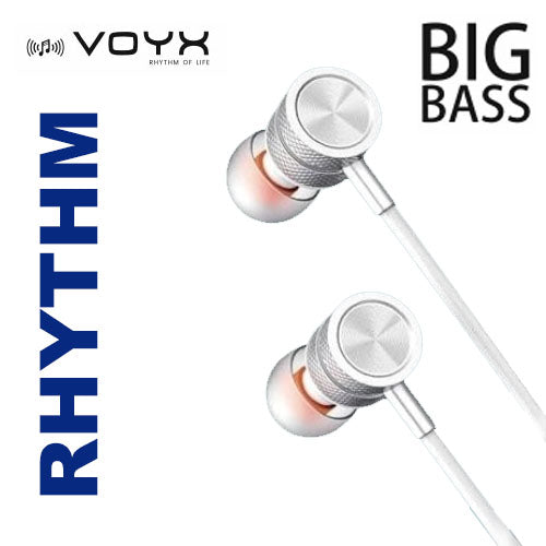 Voyx RHYTHM | High Quality Earphone | 3mm Audio Jack |Metal Body