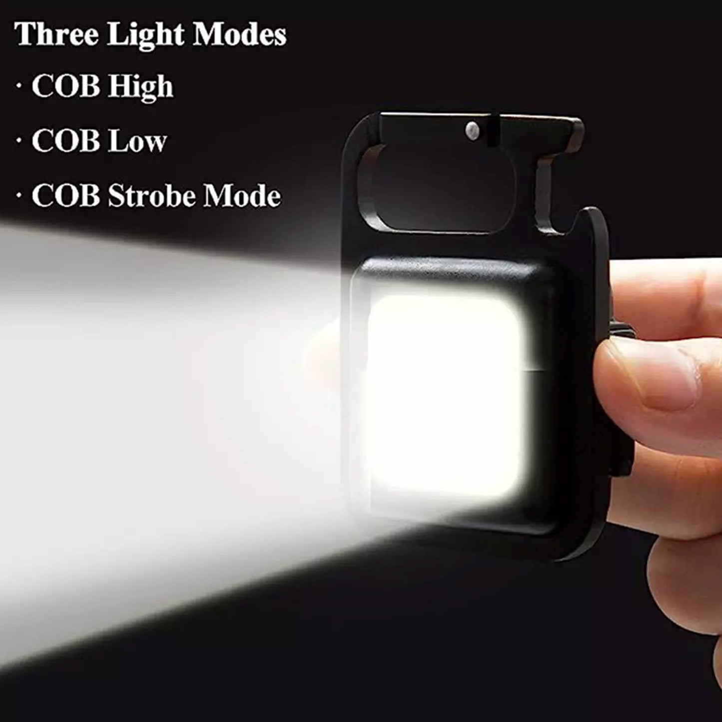 Rechargeable Keychain Mini Flashlight With 4 Light Mode