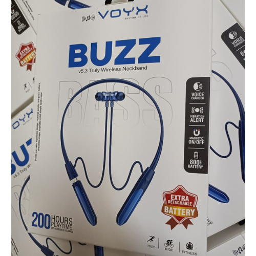 Voyx Buzz v5.3 Truly Wireless Neckband 200 hours