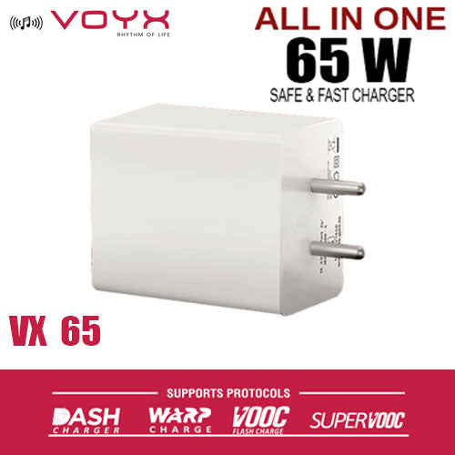 VOYX VX65, 65Watt Superfast All in One Charger for Mobile