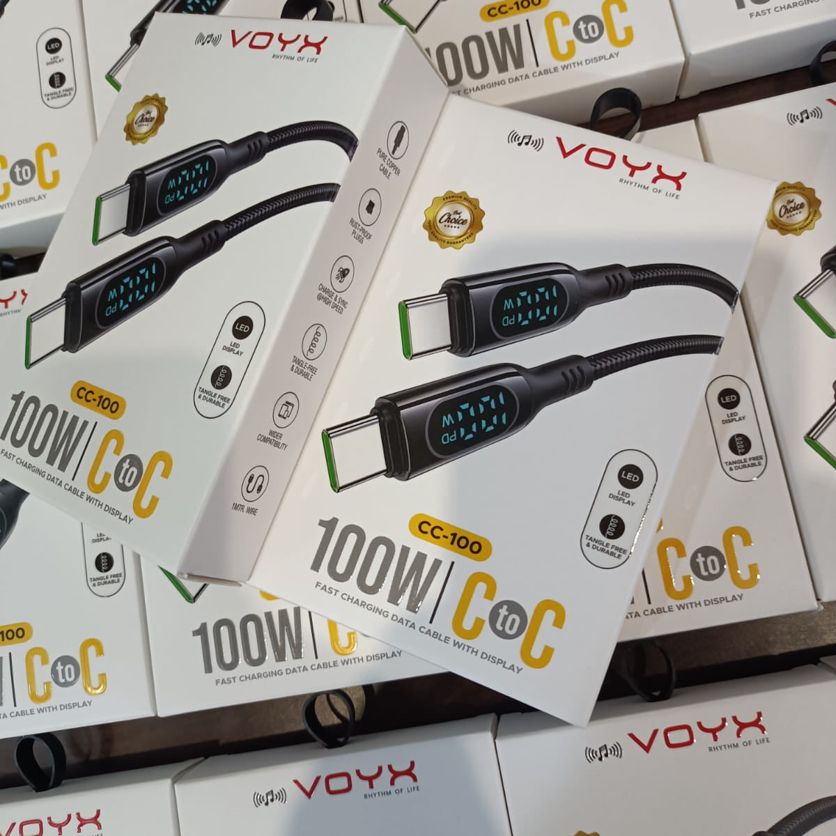 100 W Type C to C charging cable