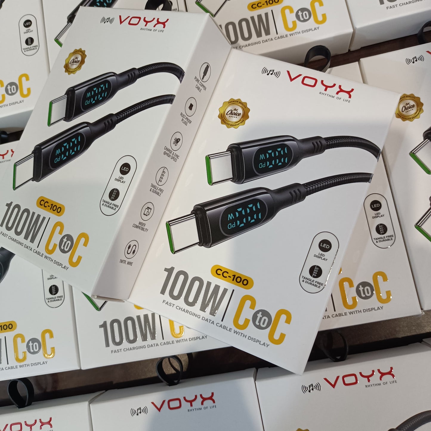 100 W Type C to C charging cable