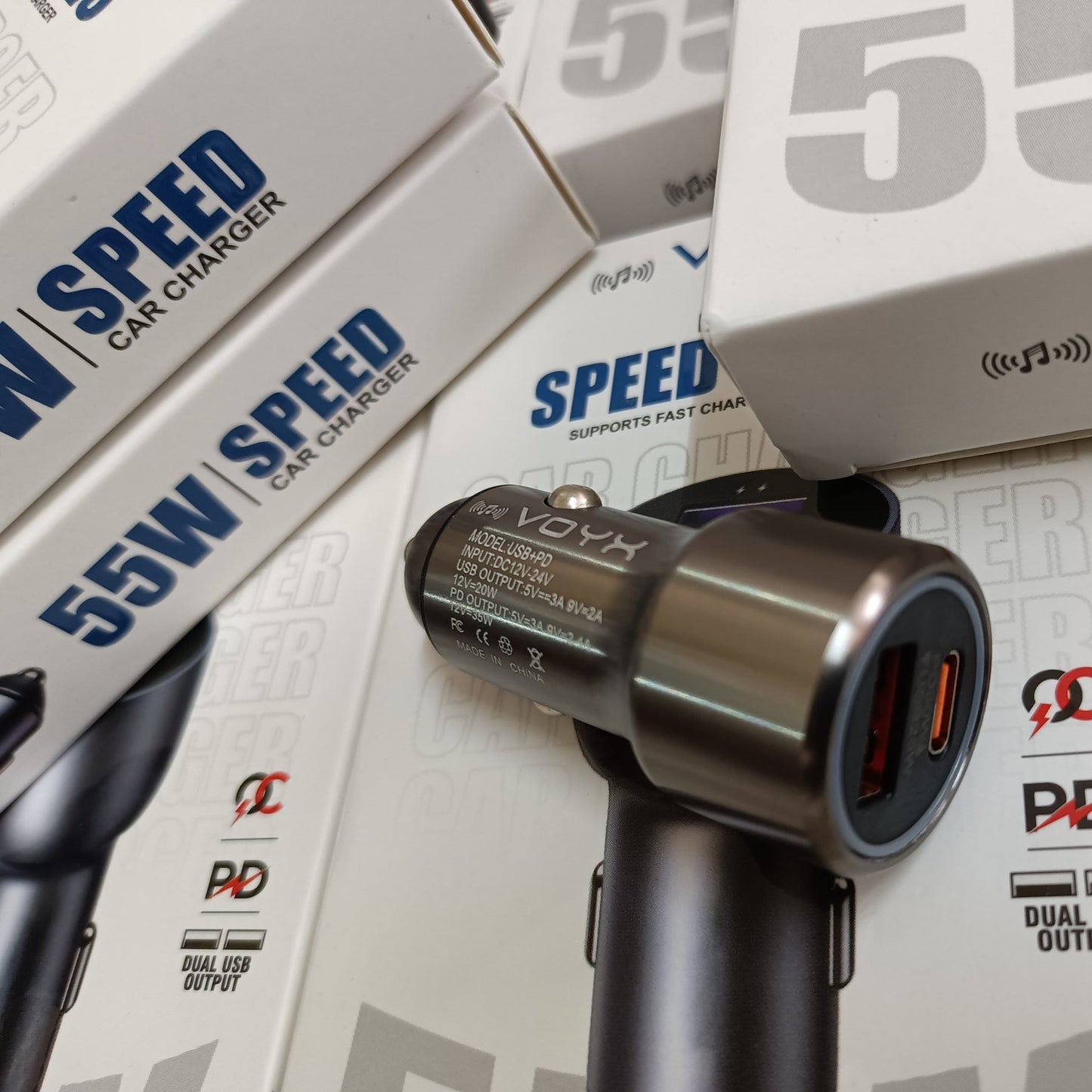 55 W QCPD Car Charger Voyx