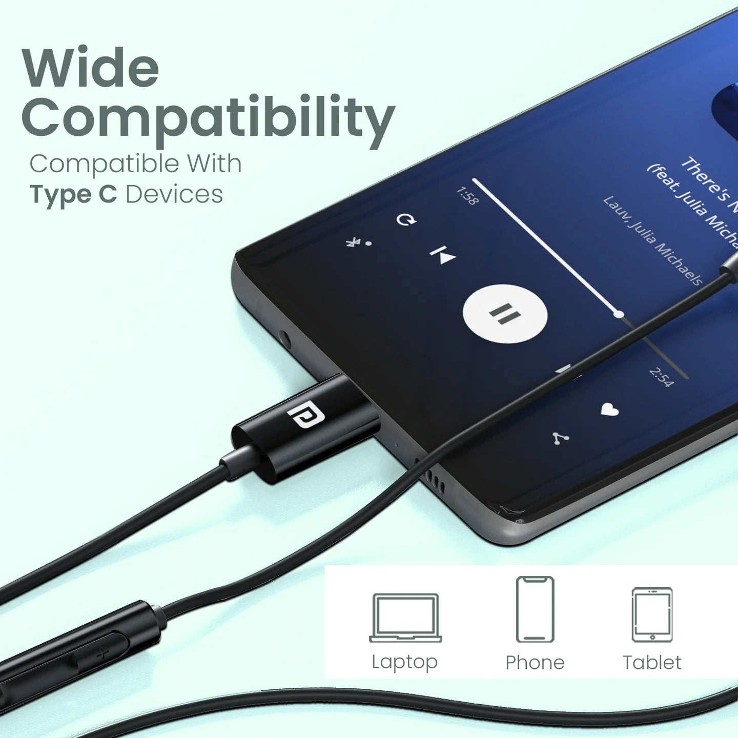 Conch Gamma C Type C Earphone | 14.2mm Dynamic Driver | In Line HD Mic | TPE Anti Tangle Material (POR 3064)