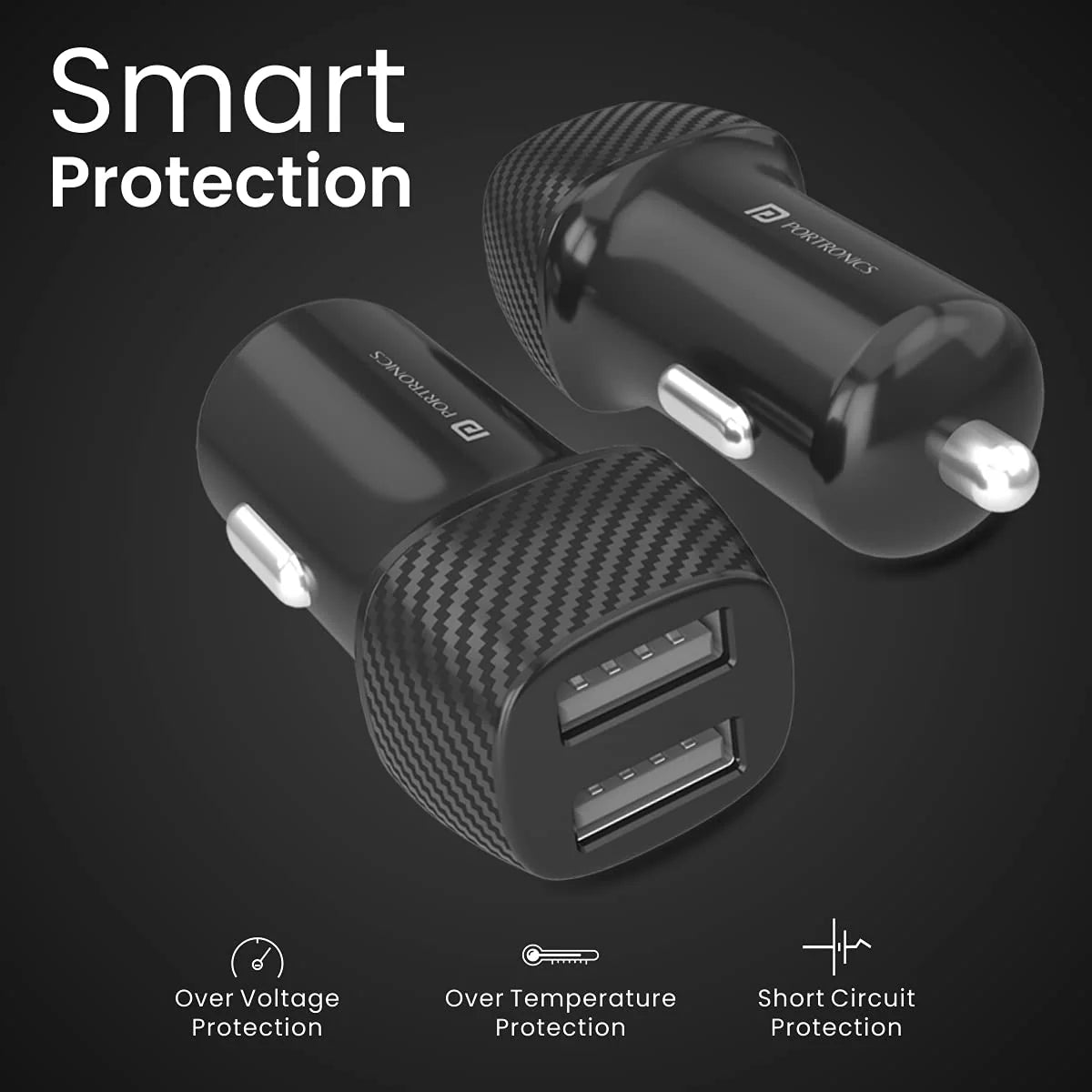 Car Power 5 - Dual Output | USB Ports | 12 Watts Total