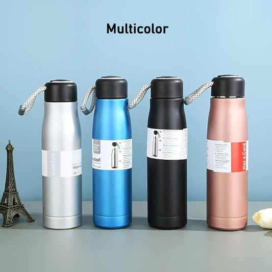 Kian 500ml Water Bottle - Double Insulated, Stainless Steel, Food-Grade, PU Insulation, 24-Hour Hot & Cold, Perfect for Office & Home Useful Water Bottle (Multicolour) (Pack of 1)