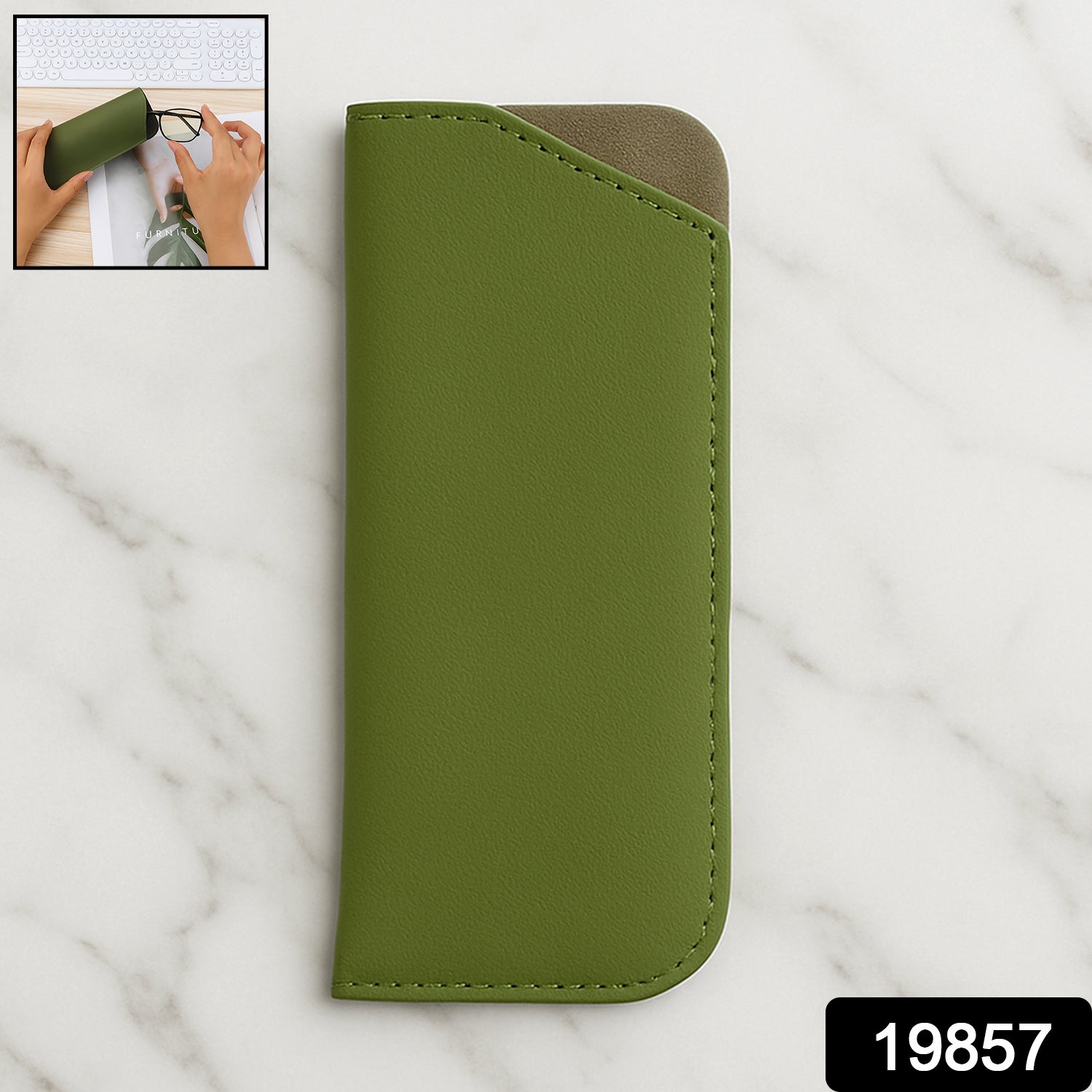 Slim Pu Leather Glasses Sleeve - (1 Pc)