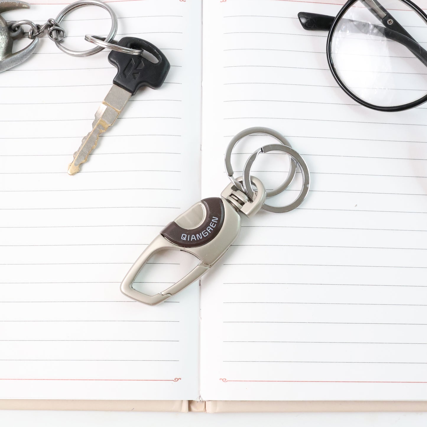 Dual-ring Carabiner Key Holder - (1 Pc)